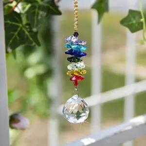 30mm Crystal Pendant Ball Prism Rainbow Octagonal Wheel Sun Catcher, Perfect Gift Idea, Decorative Lighting Accessory, Garden Accessories