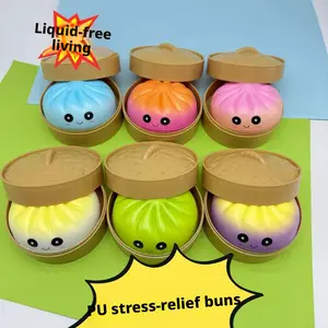 Limited Time Offer: Super Satisfying Dumpling Squishy Toy, Ultra Soft Baozi Stress Relief, Decompression Squeeze, Includes Mini Steamer, Perfect Office Companion!