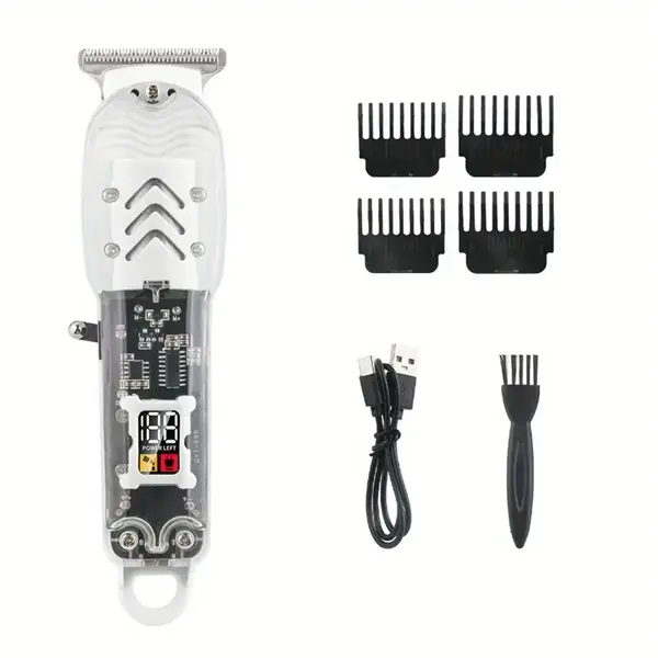 Hot Selling High-Quality Dog Professional Hair Trimmer Clipper USB Rechargeable Shaver Low Decibel Animal Grooming Tool in Pink Blue White