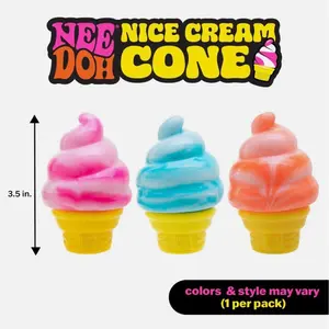 Ice Cream Squeeze Squishy,Ice Cream Cone Squishy, Slow Rise Sensory Fidget Toy for Anxiety Stress Party Favors