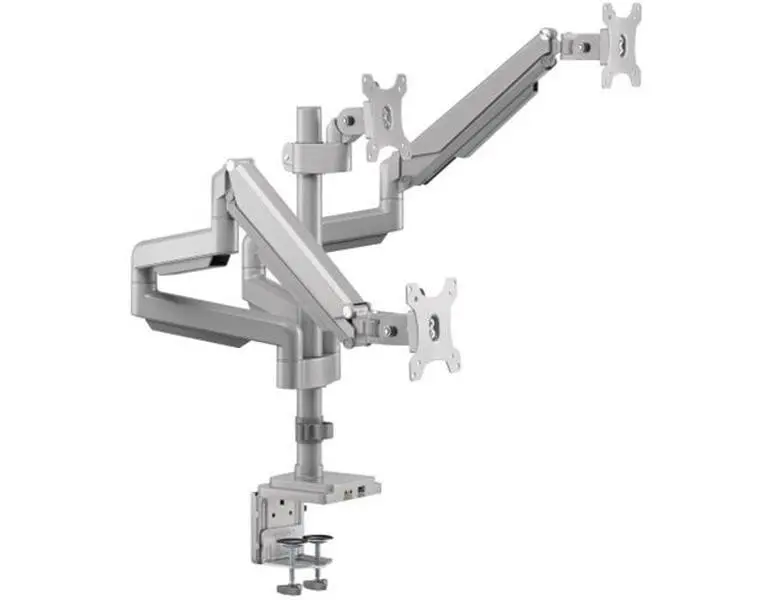 Tripp Lite TRL-DDR1730TAL Multi-Monitor Desktop Clamp Mount, Adjustable Arms for 17-30 in. Flat-Screens, USB & Audio Ports, Aluminum Build, Grommet Compatibility for Office Users (Max 30")