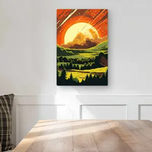 MWW C1MP12182ZYQB8 12 x 18 in. Last Days - Orange Metal Print Wall Art for Home Decor - Modern Art