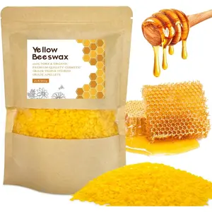 Beeswax Pellets, 2lb Yellow   Beeswax Pastilles Pure Bulk Bees Wax Pellets for DIY Beewax Making Candles