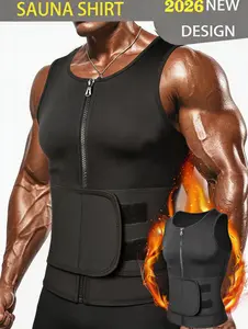 Men‘s Sauna Sweat Vest, Waist Trainer Sauna Vest, Fitness Corset Body Shaper Belly Shapewear, Single Belt Trimmer Belt,Neoprene