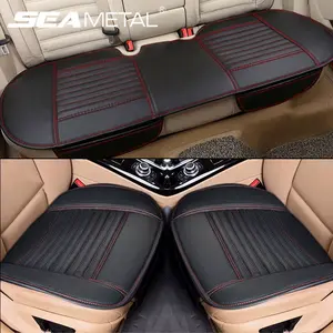 SEAMETAL PU Leather Car Seat Cover Universal Vehicle Seat Cushion anti Slip Chair Protector Mat Waterproof Sweatproof Surface