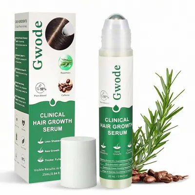 Gwode Caffeine Roll-On Hair Serum 25ml, Anti Hair Loss & Hair Growth Treatment for Men Women