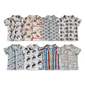 Boy Summer T-Shirt – Western Clothes Button Top | Cute Cowboy Style Summer Clothing for Little Buckaroos