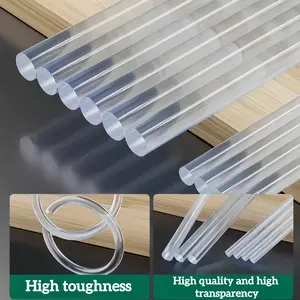 10pcs Ultra-Clear Crystal Rods, 7mm X 200mm Smooth Surface, Super Transparent Adhesive, Home Decor, Christmas, Halloween, DIY Crafts