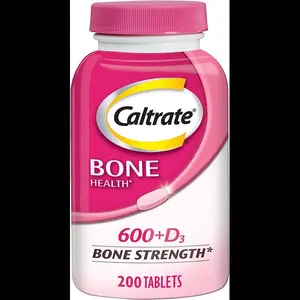 Caltrate 600 Plus D3 Calcium and Vitamin D Supplement Tablets, Bone Health Supplements for Adults - 200 Count