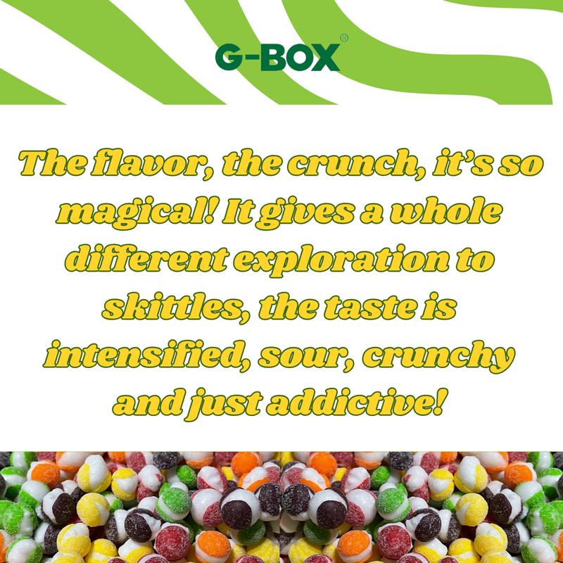 G-Box Freeze Dried Frettles Sour Flavor in Tub Jar Container - 25oz Freeze Dried Candy