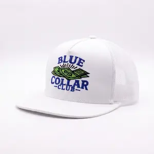 Blue Collar Club Trucker Hat | Adjustable Mesh Snapback Baseball Cap for Men & Women