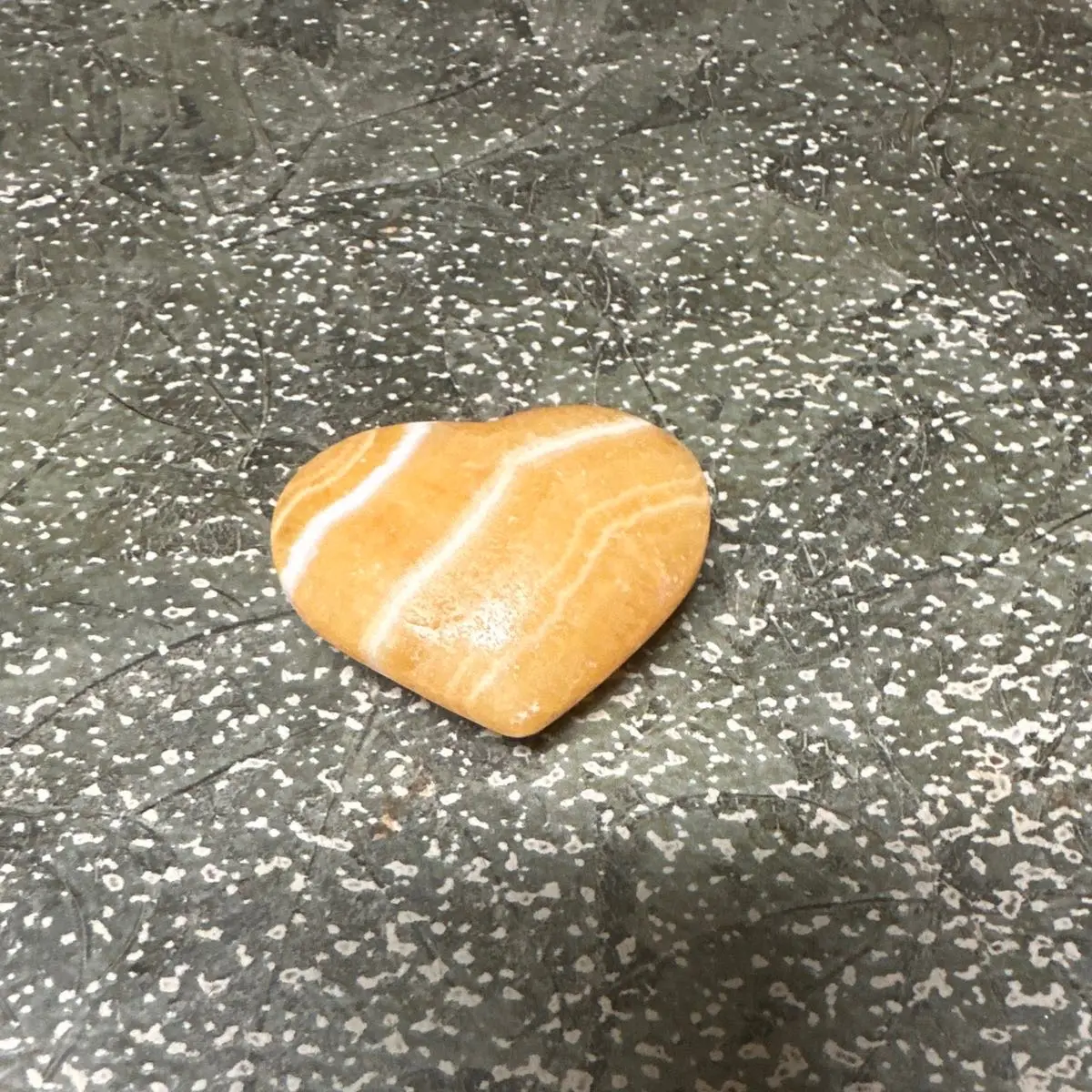 Orange banded calcite hearts