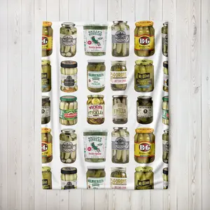 Pickle Velveteen Plush Blanket, Pickle Blanket, Pickle Lover Gift, Pickle Throw Blanket, Funny Gift