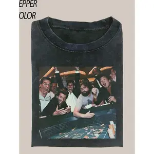 Vintage The Hangover Playing Poker Crewneck T-Shirt, Funny TheHangover Movie Tee Gift For Boyfriend Menswear Top Streetwear