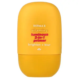 DERMA E Vitamin C Luminous 2-in-1 Primer, For All Skin Types, 1 fl oz (30 ml)