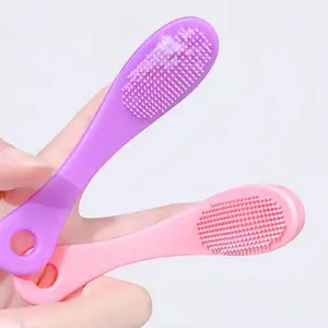 2 Soft Silicone Finger Nose Brushes for Blackhead Removal, Exfoliating Facial Cleansing Tool for Effective Skin Care