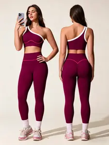 Seamless Knitted Women's Sportswear Set, Summer High Stretch Yoga Suit, Outdoor Gym Quick-Dry Running Set, Above Ankle Length