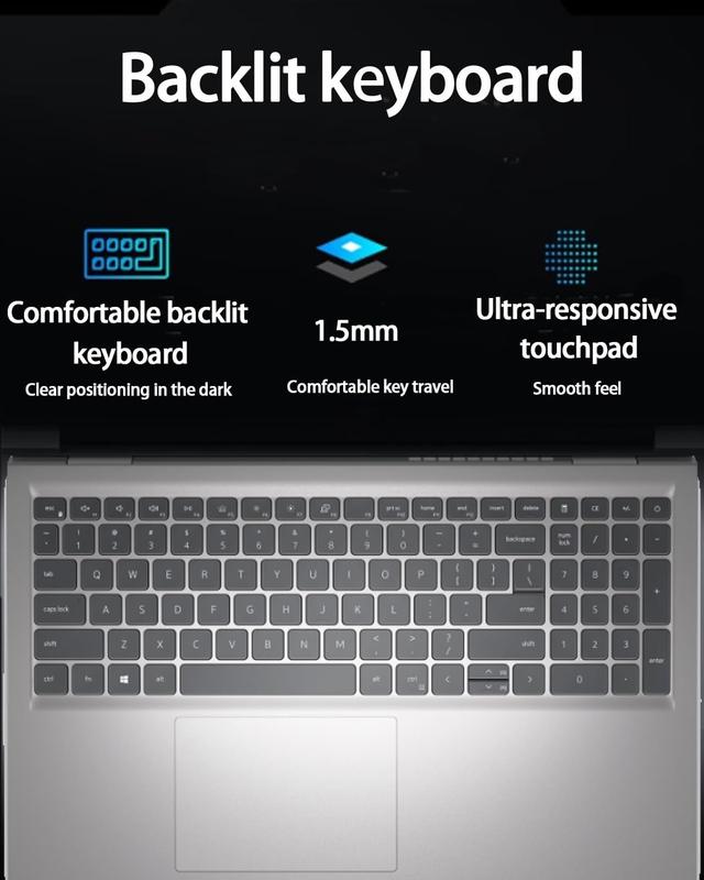 Dell DC15250 15.6 Laptop | FHD IPS Anti-Glare Display 120Hz |  Intel 10-Core i7-1355U | Up to 64 GB RAM, 2 TB SSD |  Backlit KB |  Webcam | Finger Print |  Wi-Fi 6 |  Windows 11 Pro | w/Accessories