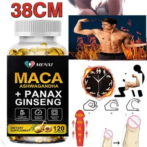 Maca Root + Panax Ginseng Blend - Organic Formula for Energy & Endurance - 120 Vegan Capsules - Non-GMO Healthcare Supplement, gift for him her, couple gift
