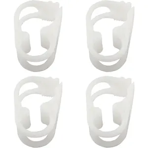 4pcs 1/4"-1/2" Tube OD Shut Off Hose Clamp Adjustable Clamp Water Flow Control Clip, White