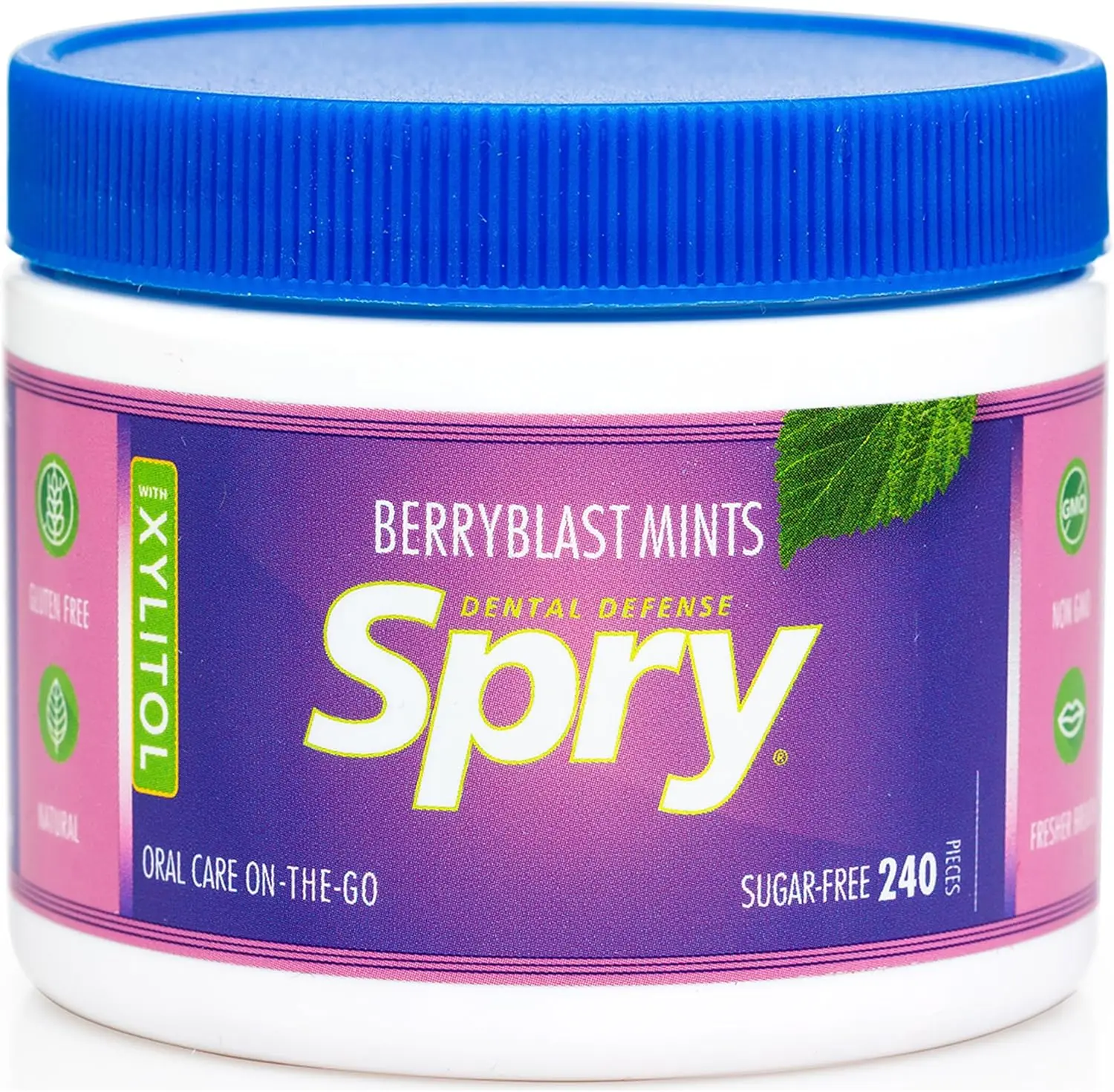Spry Berry Blast Xylitol Mints, Sugar-Free Candy for Oral Health, Dry Mouth, Saliva Production, Bad Breath, 240 Pieces (Pack of 1)
