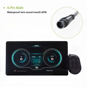 Advanced H8 6pin Electric Bicycle Computer LCD Display, Wired Bluetooth-compatible Version, Connects to Cycling APP, Phone Screen Projection Navigation