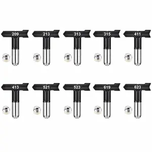 10Pcs AirlessSprayerNozzle Tips for Painting, Reversible Tungsten Carbide Spray Tips 209-623, Ideal for Airless Paint Sprayer, Walls, Fences, Decks, Cabinets, 4"-14" Spray fathersdaygiftideas