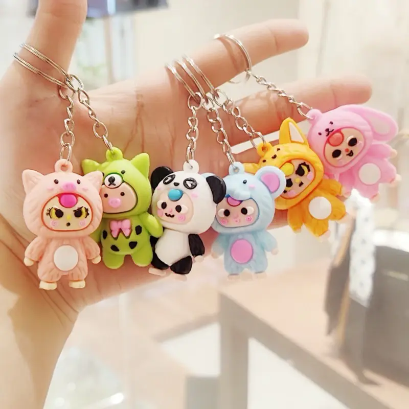 Cute Character Keychains - Adorable Animal & Human Designs for Keys & Bags - Perfect Gift Fun & Unique Accessories
