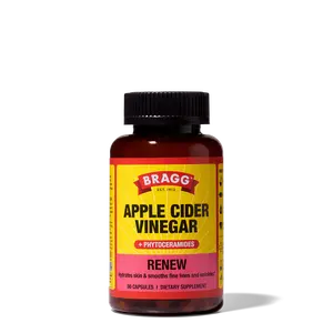 Bragg Renew Apple Cider Vinegar Capsules with Phytoceramides - 90 Capsules - Maintains Healthy Skin and Promotes Hydration Glow Vitality