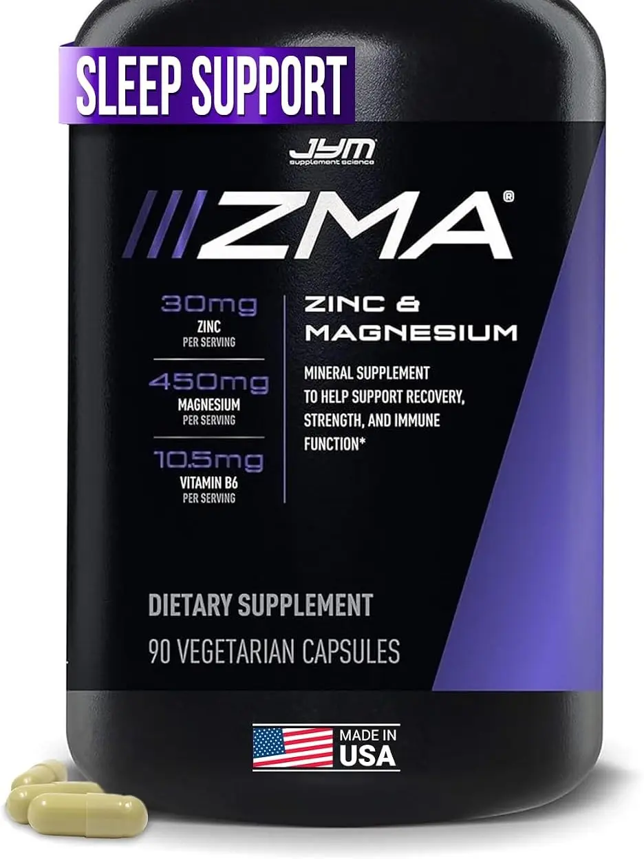 ZMA JYM Zinc & Magnesium Supplement 90 Veg Caps - Advanced Recovery Formula with Vitamin B6 & BioPerine for Muscle Repair & Sleep Support