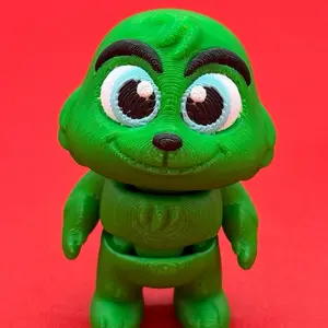 Baby Christmas monster Articulating 3D Printed Figurine with Snap Print Design for Collectors and Enthusiasts