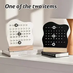 Acrylic Perpetual Calendar Ring Table Decor, High Aesthetic Value, Photo Prop, Valentine's Day Gift, Home Gift, Job Gift, Graduation Gift, Wedding Gift