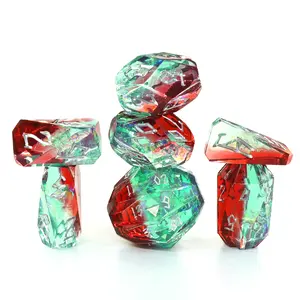 Resin Material 7-Piece Polyhedral DND Dice Set, Dungeons & Dragons Role Playing Dice with Storage Box, Includes D20, D12, D10, D8, D6, D4