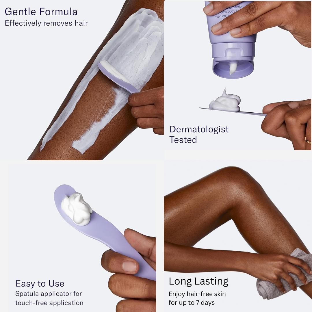 Flamingo 200ml Body Hair Removal Cream, Designed for Sensitive Skin, Unisex Gentle Formula, Smooth Results Last Up to 7 days, Body hair remover for women