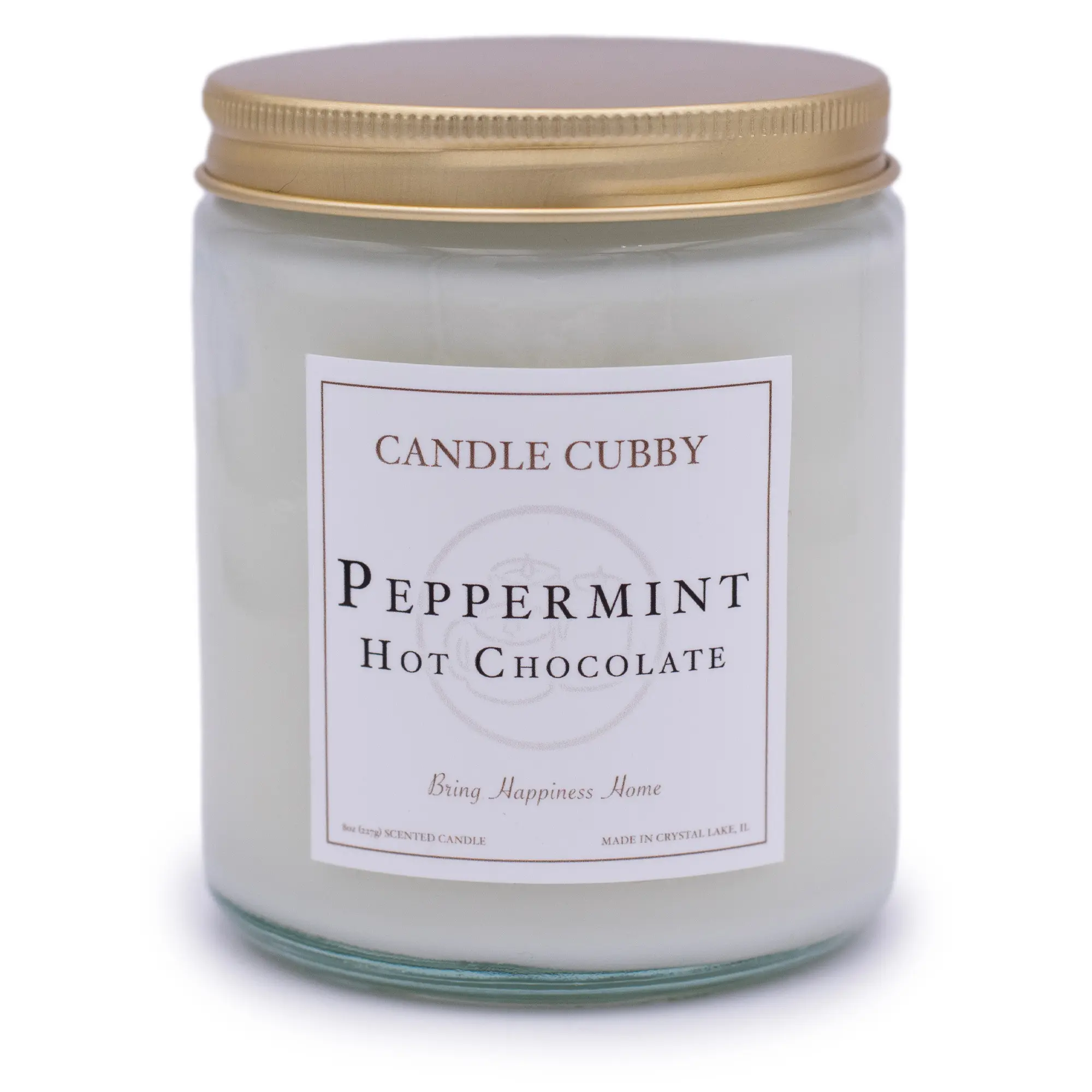 Peppermint Hot Chocolate | 8oz Jar Candle | Peppermint Hot Chocolate Scented | Candle Cubby