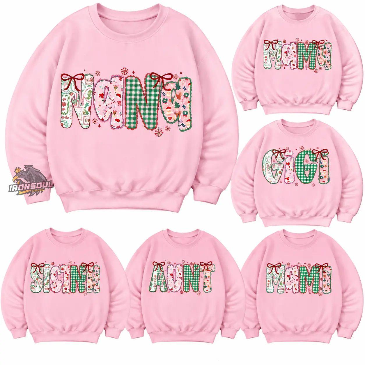 Custom Christmas Mama Sweatshirt, Personalized Mom Crewneck, Cute Bow Print Pullover, Cozy Gift, Apparel Made In The US – IronSoul Apparel