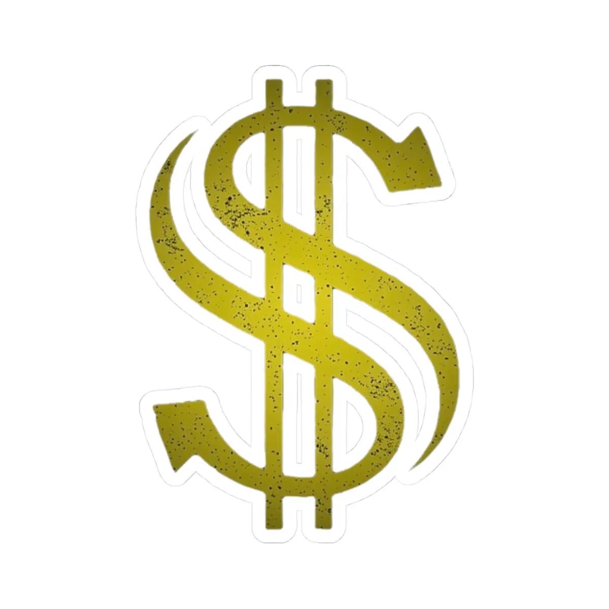 Gold Dollar Sign Kiss-Cut Stickers, Money Theme Decals for Financial Enthusiasts, Budgeting, Planner Accessory, Office Decor, Gift Idea