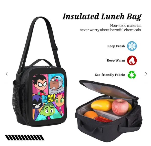 3Pcs Teen Titans Go Beast Boy Backpack Set - Synthetic, Zipper-Closure Bookbag with Pencil Box, Lunch Box, iPad Compatibility - Back to School Haul for Students, Parks Use, Oxford Fabric, High-Capacity, Unisex, Printed, Casual, 15-Inch Laptop