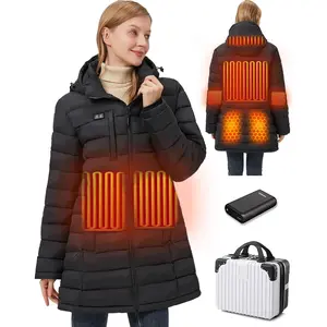 Heated Jackets for Women with Battery Pack, Heated Jacket 8 Heating Zones with Organizer, Electric Jacket Heating Women Hengriacly