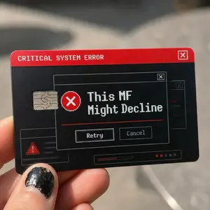 This MF Might Decline Debit Card Skin Sticker 2 Pack Funny Vinyl Credit Card Cover