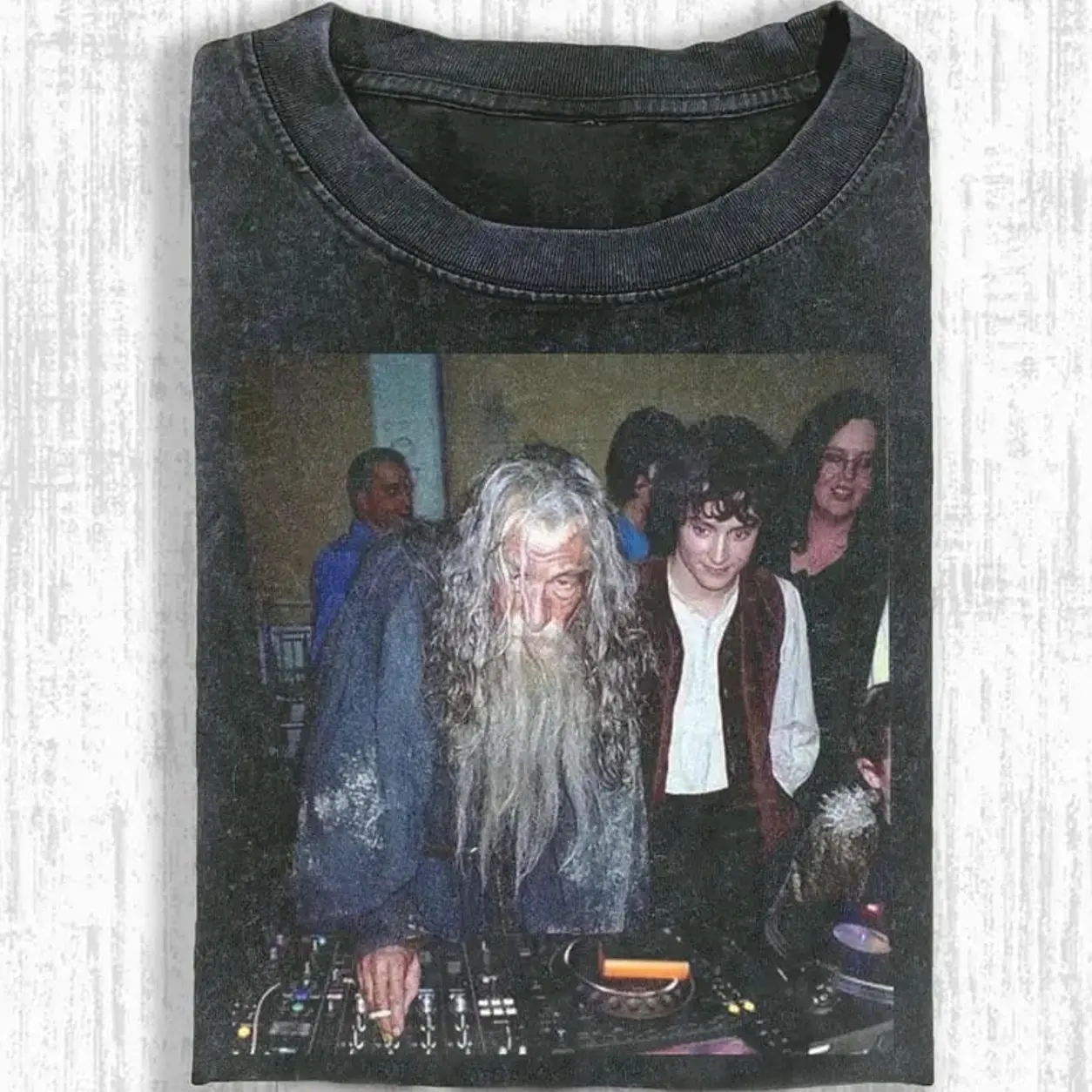 Gandalff DJ & F Funny T-Shirt, LOTR Meme Graphic Tee, Fantasy Rave Shirt, Hobbit Party DJ Tee, Unisex Nerd Humor Gift KS2