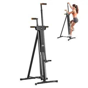 RELIFE REBUILD YOUR LIFE Vertical Climber for Home Gym, Foldable Cardio Workout Machine with 4 Metal Guide Rails, 5-Level Resistance Stair Stepper for Full Body Fitness & Strength Training, Summervibes