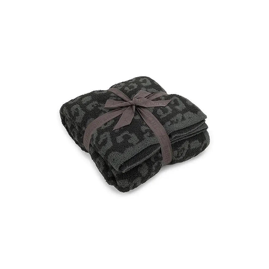 Barefoot Dreams CozyChic Barefoot in the Wild Throw in Graphite & Carbon