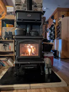 Centauri Wood Cookstove with Warming Oven and Enamel Cookplate