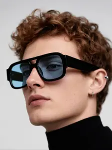 Men's Retro Aviator Sunglasses with Colored Lenses, Lightweight Durable Design for Outdoor Activities, Fashionable Vintage Style Gift, Fashionable Frames Sunglasses