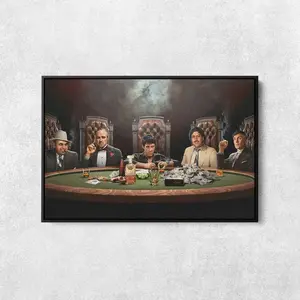 Last Supper Gangsters Wall Art, Famous Actors Mafia Decor, Movie Poster for Stylish Spaces. Artwork Decoration Artistic Print