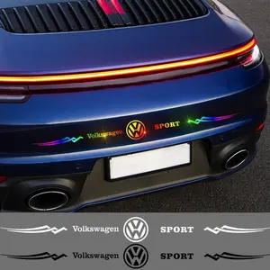 Volkswagen Car Laser Sticker, Sport Side Skirt Decoration, Waterproof Sunproof No Fading, Removable No Residue, Fashion Design