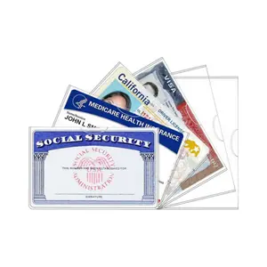 Social Security Card Protector Sleeves/New Medicare Card Protector Sleeve/Credit Card Holder,24 Mil Soft Clear Card Sleeves for Waterproof SSN Card Protector/Credit Card Cover
