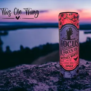 20oz Hocus Pocus Tumbler - Vacuum Insulated Stainless Steel Flask for Hot/Cold Drinks - Halloween Kitchenware Drinkware Water Bottles Portable