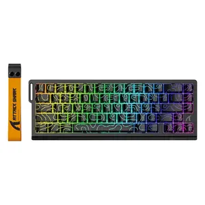 ATTACK SHARK X68 HE Wired Mechanical Gaming Keyboard, Lighted Mechanical Keyboard, 60% Wired Keyboard with Adjustable Actuation, RGB Backlit Keyboard